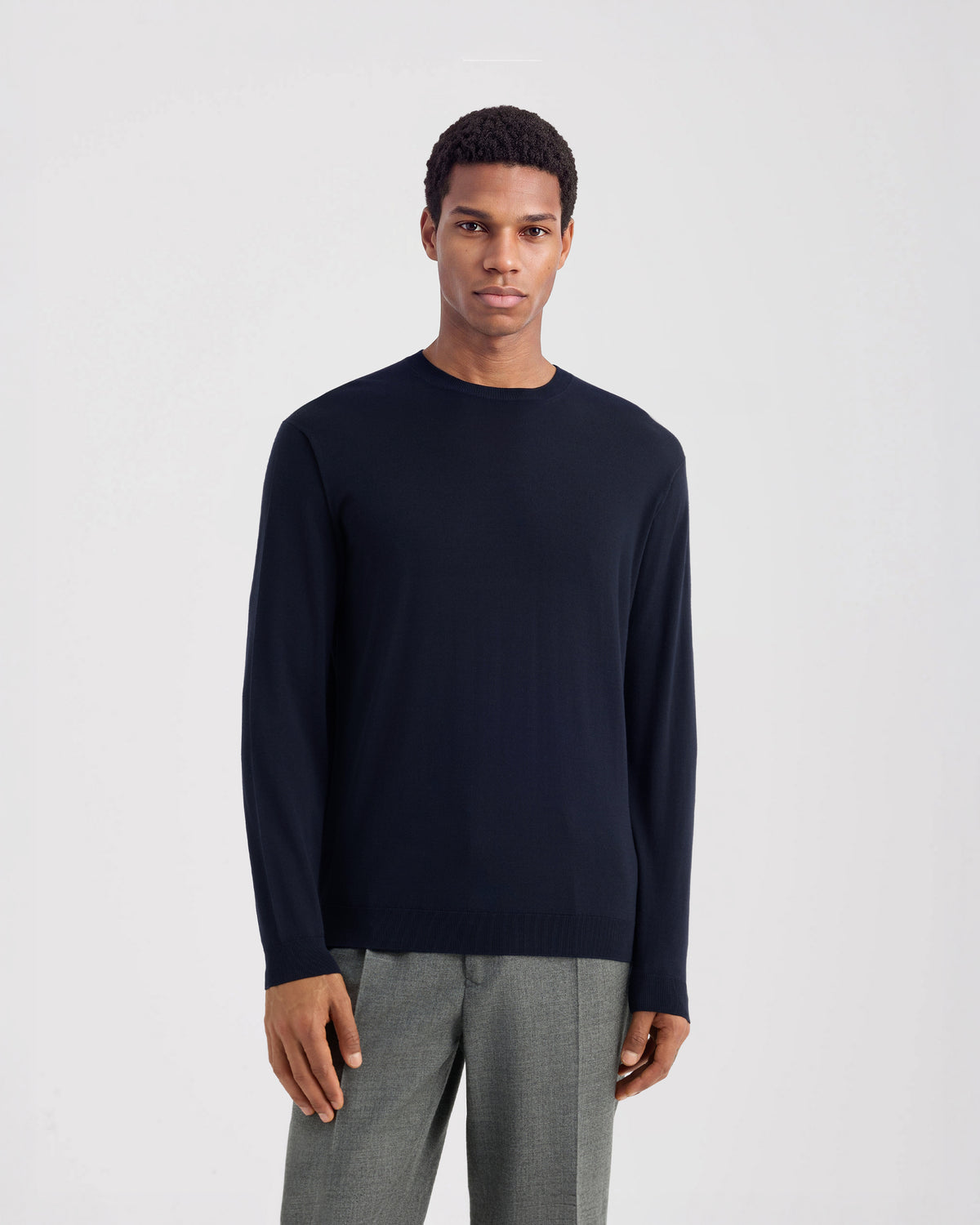 Crewneck sweater Navy blue | Filippo De Laurentiis