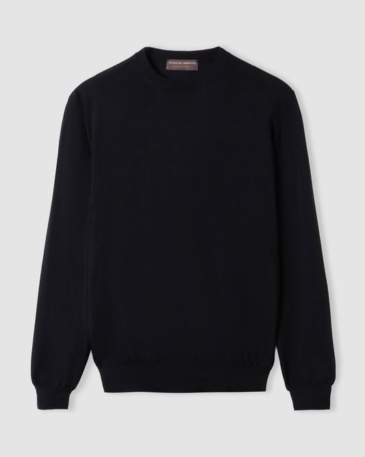 Crewneck sweater Black | Filippo De Laurentiis