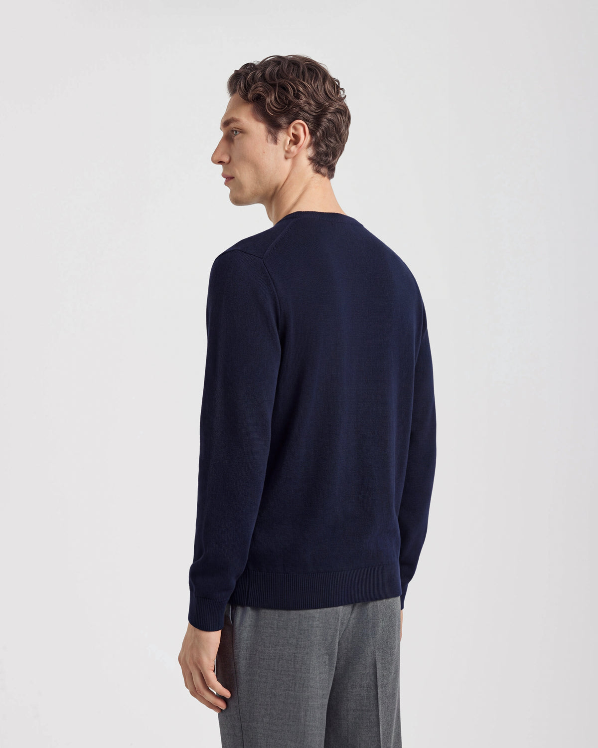 Crewneck sweater Indigo blue | Filippo De Laurentiis