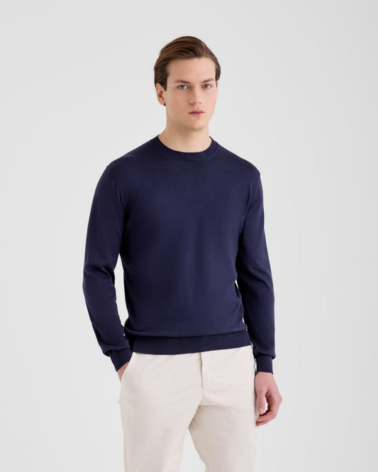 Crewneck NAVY BLUE | Filippo De Laurentiis