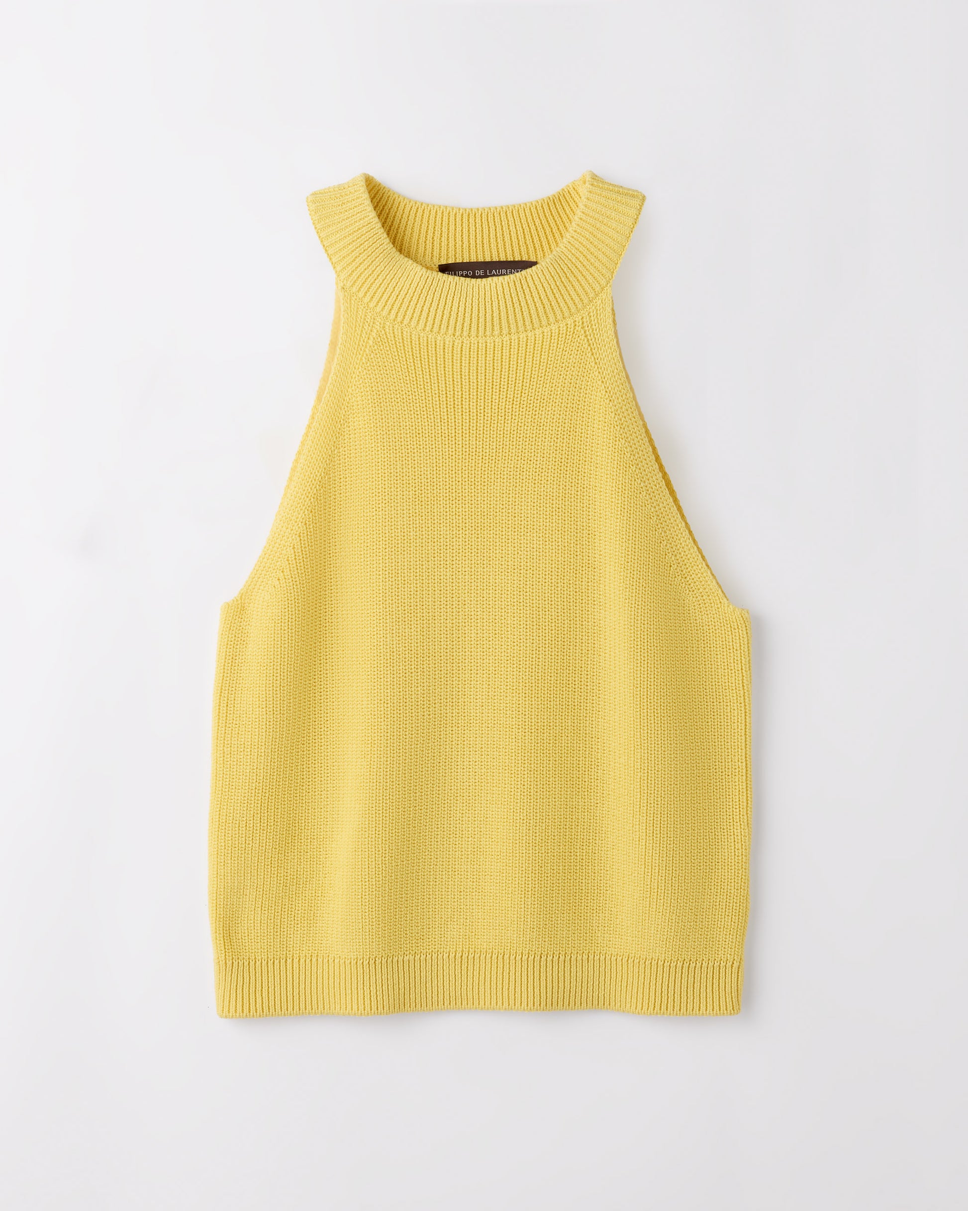 Sleevelees crewneck  YELLOW | Filippo De Laurentiis
