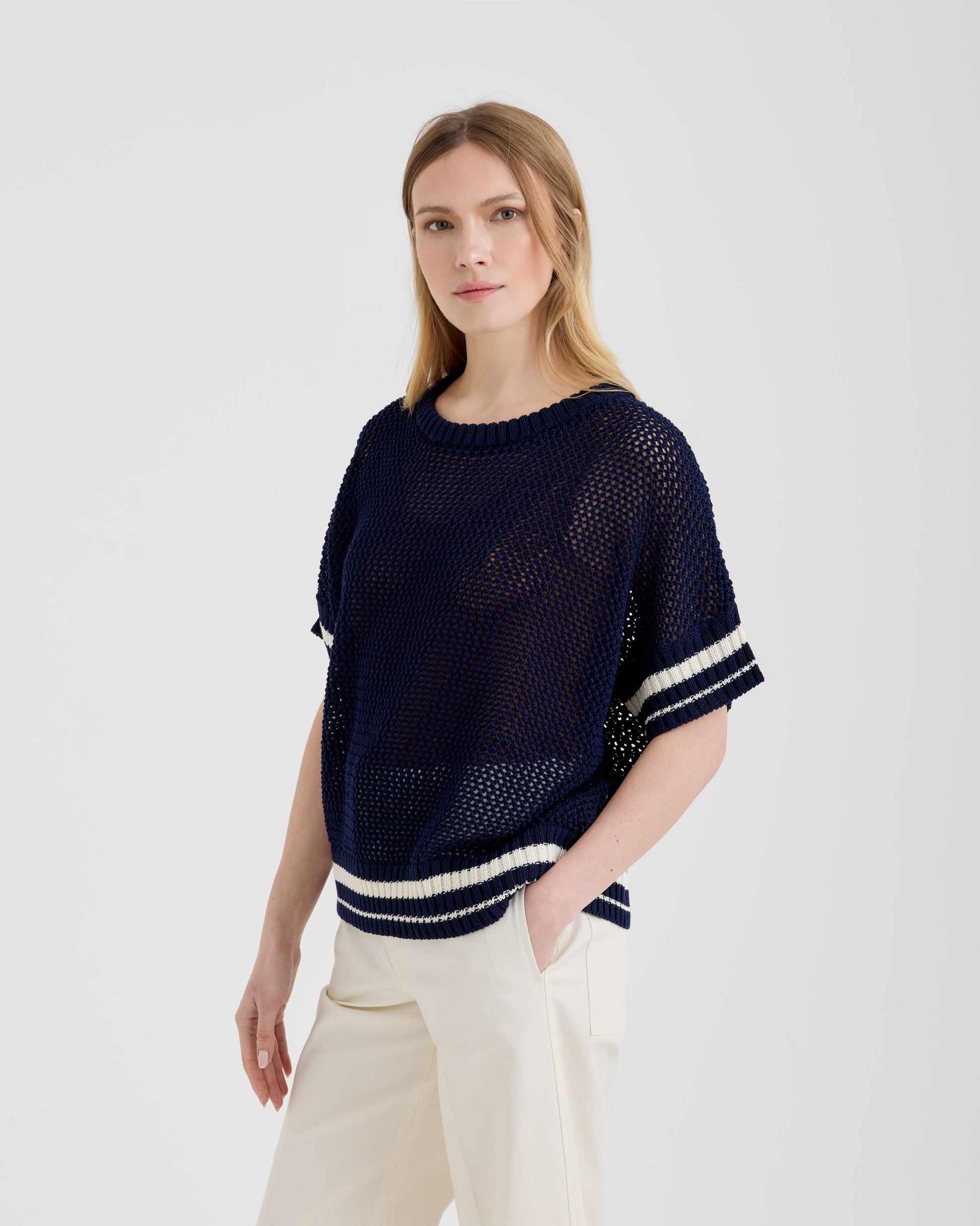 Crewneck CHALK OVERSEAS | Filippo De Laurentiis