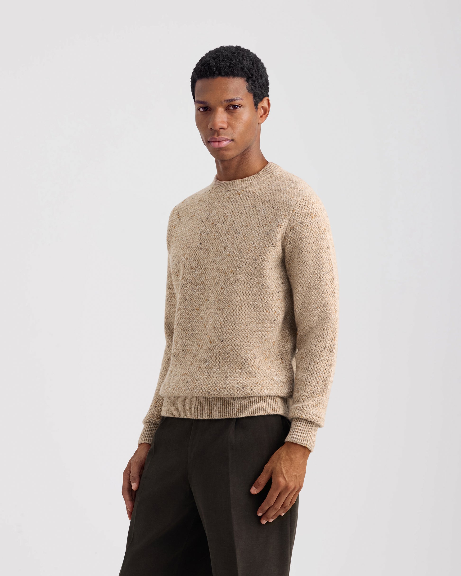 Girocollo manica lunga Beige | Filippo De Laurentiis