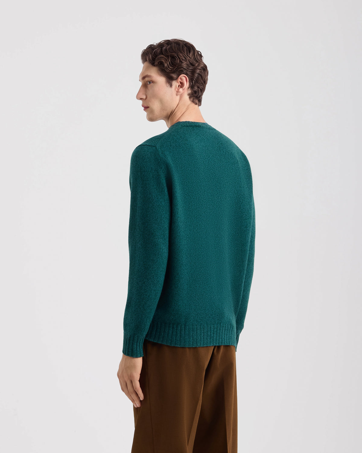 Crewneck sweater GREEN | Filippo De Laurentiis