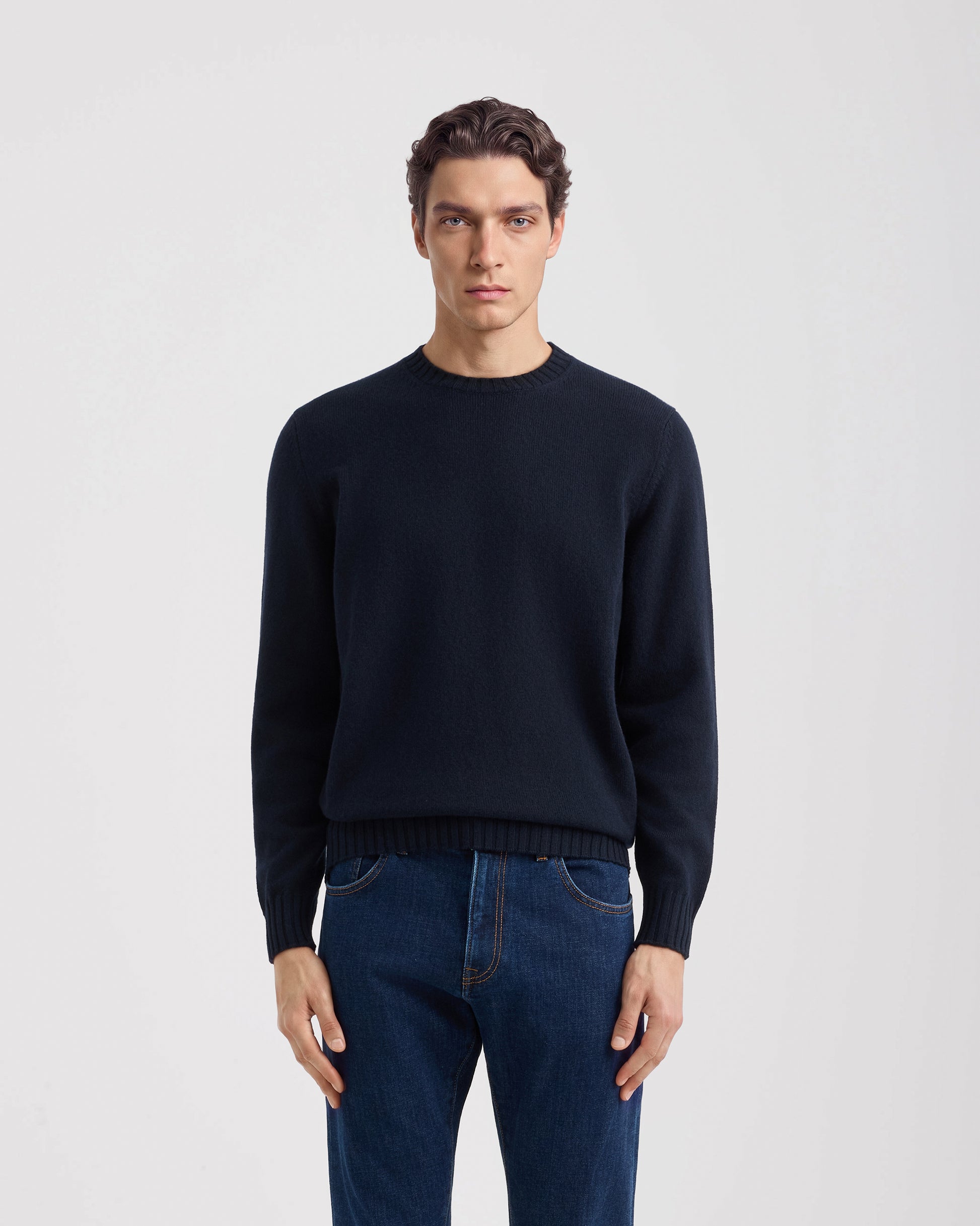Girocollo manica lunga Blu Navy | Filippo De Laurentiis