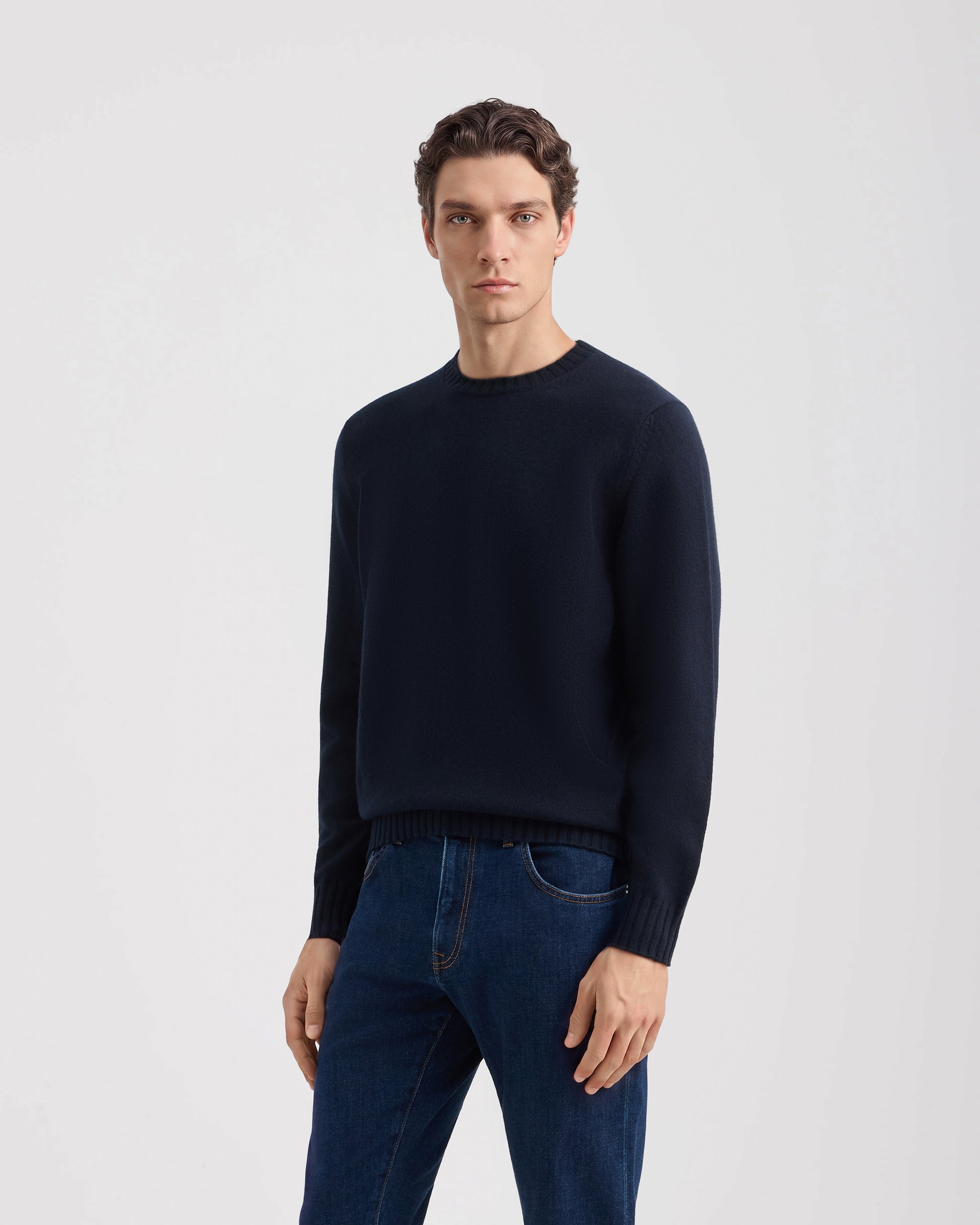 Girocollo manica lunga Blu Navy | Filippo De Laurentiis