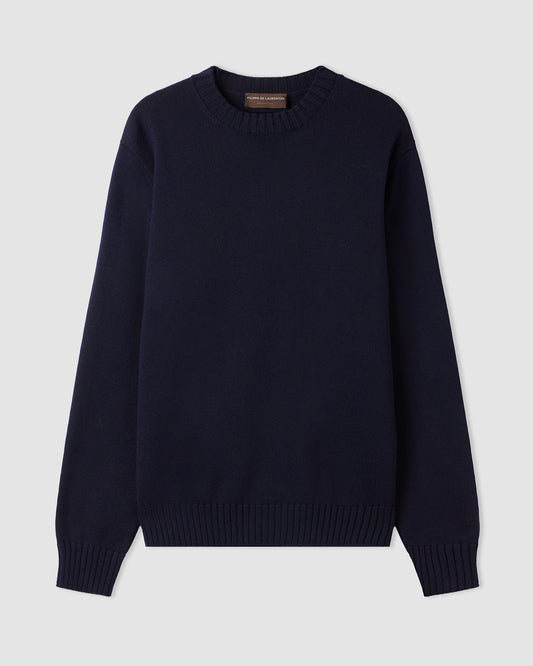 Girocollo manica lunga Blu Navy | Filippo De Laurentiis