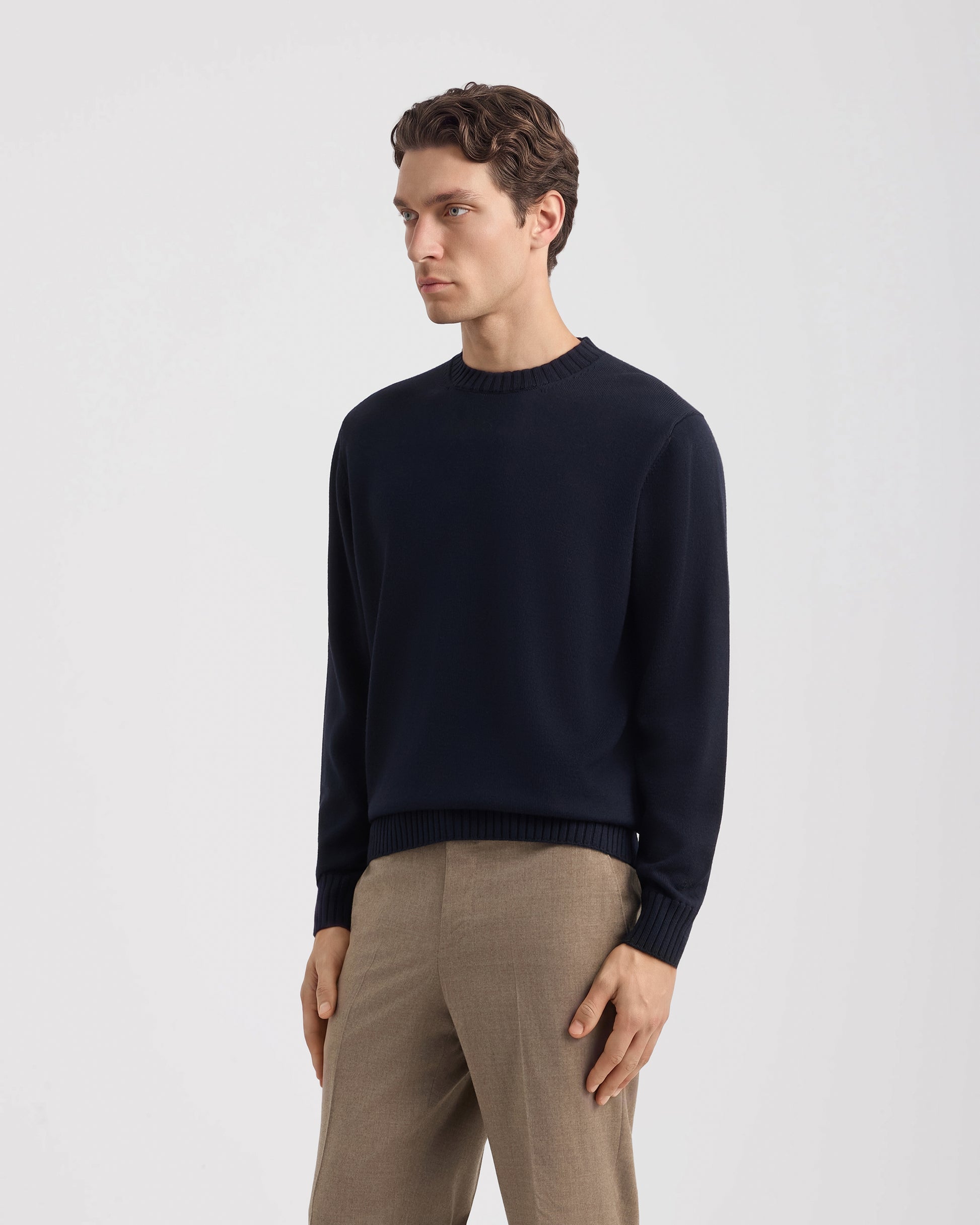 Girocollo manica lunga Blu Navy | Filippo De Laurentiis