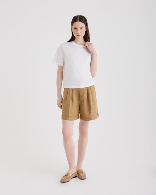 Bermuda con pinces Beige chiaro | Filippo De Laurentiis