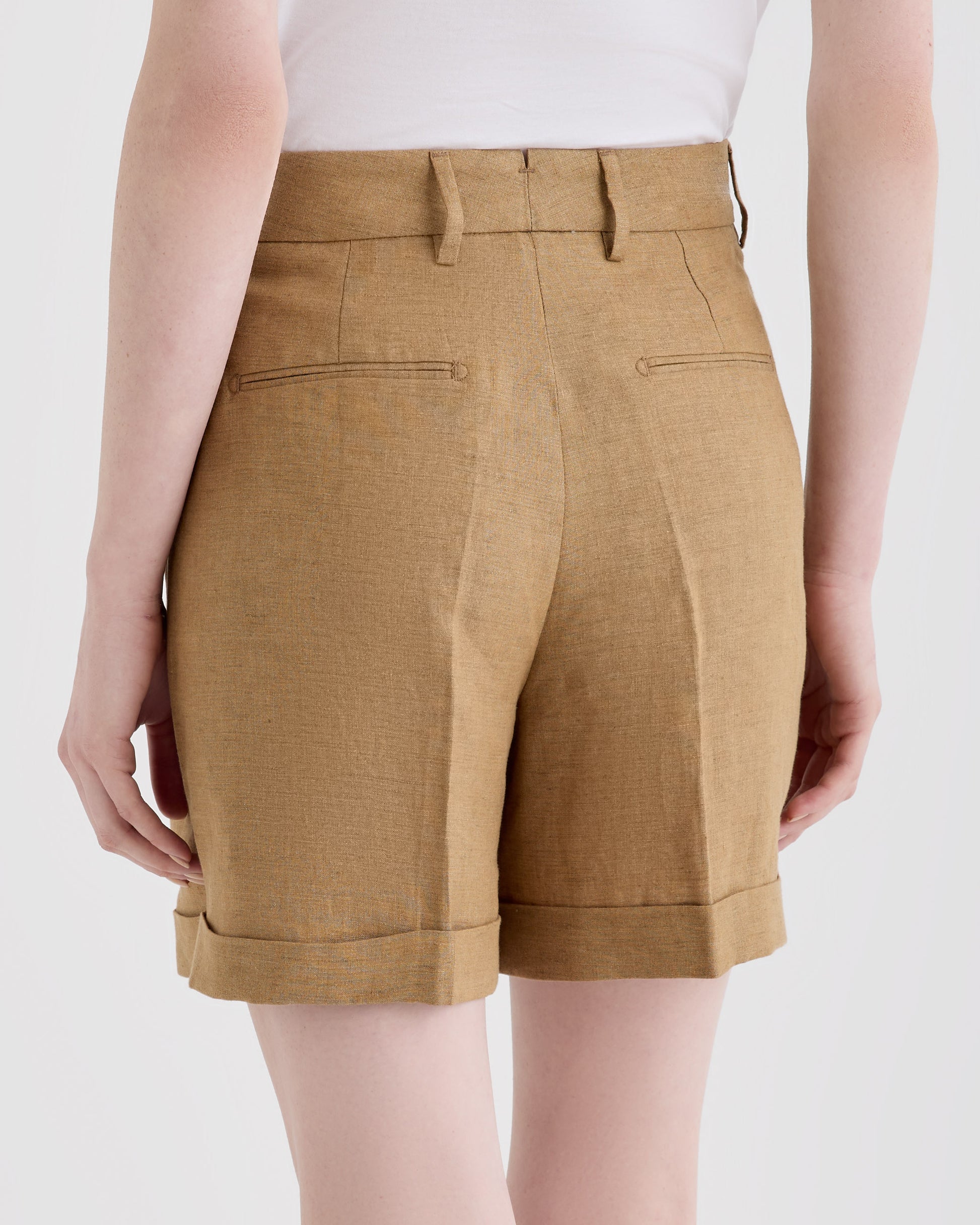 Bermuda con pinces Beige chiaro | Filippo De Laurentiis