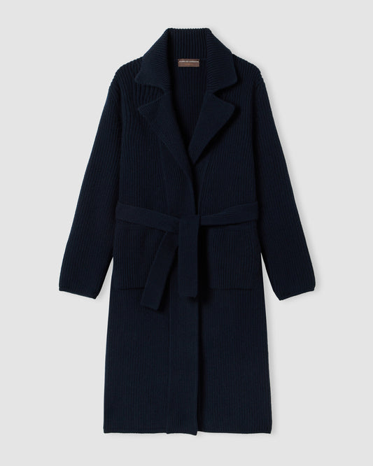 Long-sleeved coat NAVY BLUE | Filippo De Laurentiis