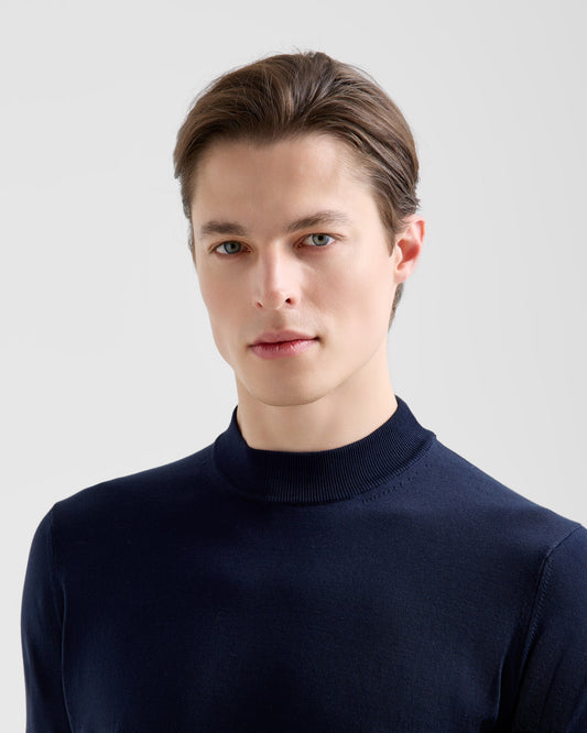 Smooth short sleeve mock neck |144932|