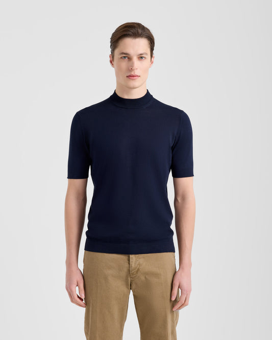 Lupetto manica corta Navy | Filippo De Laurentiis