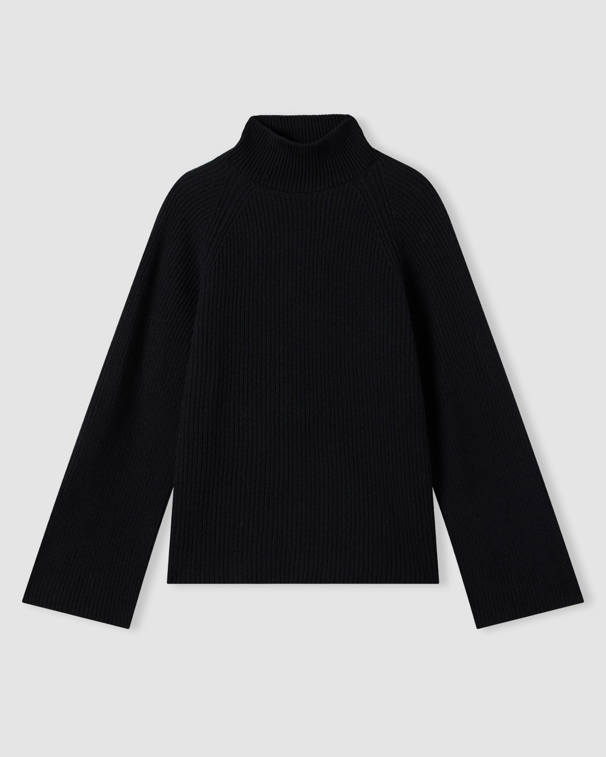 Long-sleeved raglan mock neck sweater |1521193|