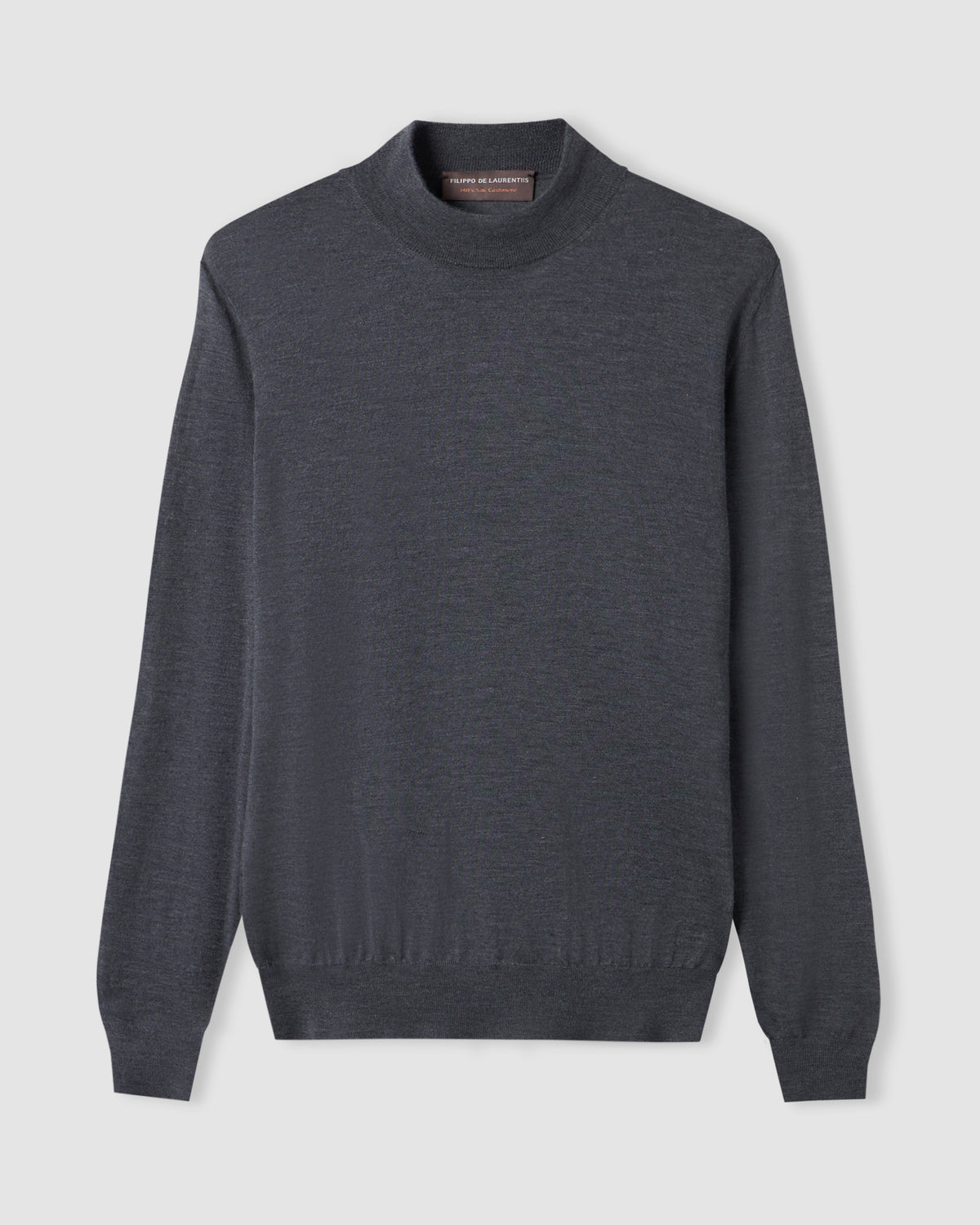 Mock neck sweater Graphite | Filippo De Laurentiis
