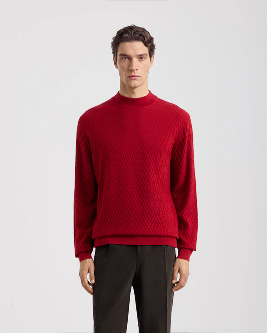 Mock Neck sweater RED | Filippo De Laurentiis