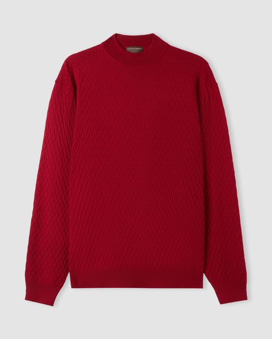 Mock Neck sweater RED | Filippo De Laurentiis