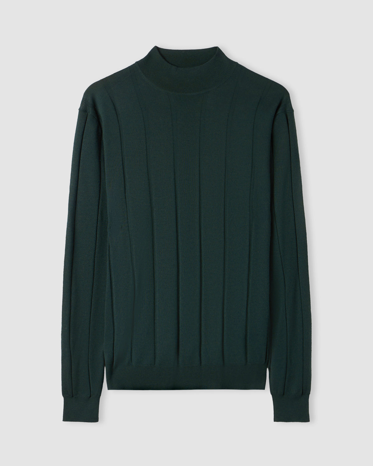 Mockneck sweater BOTTLE GREEN | Filippo De Laurentiis