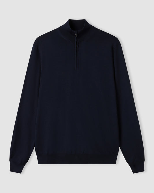 Half-zip sweater Navy blue | Filippo De Laurentiis