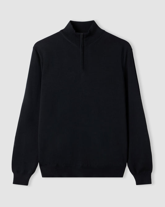 Half-zip sweater Black | Filippo De Laurentiis