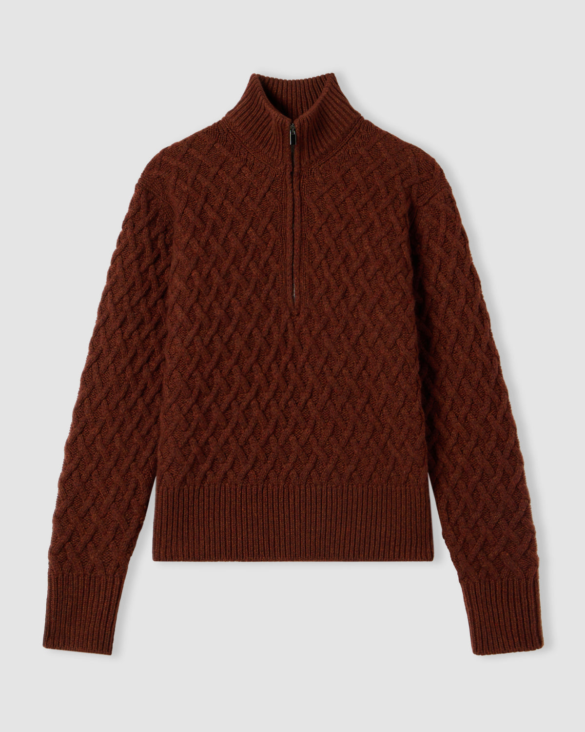 Mezza zip manica lunga Cognac | Filippo De Laurentiis