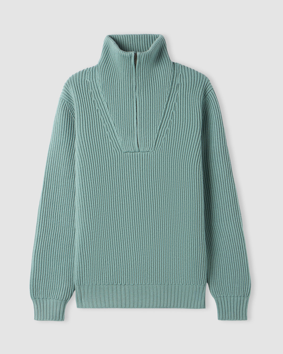 Half-zip sweater Verde Acqua | Filippo De Laurentiis