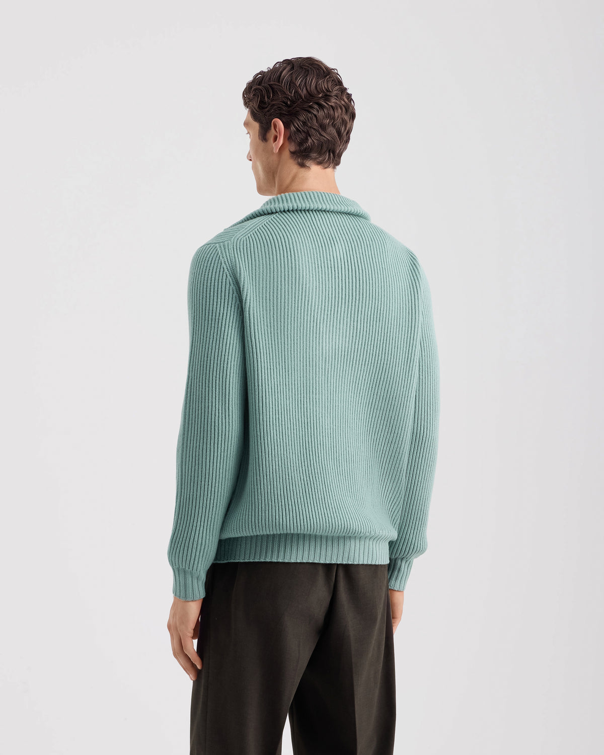 Half-zip sweater Verde Acqua | Filippo De Laurentiis