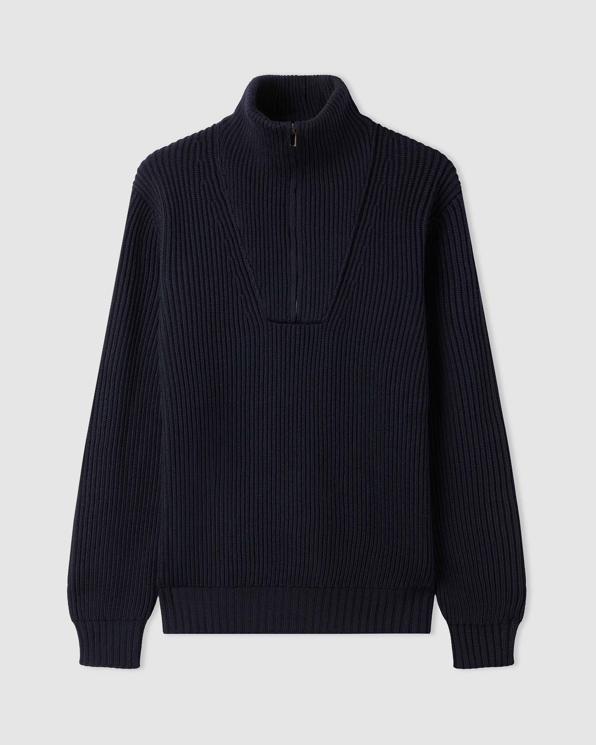 Mezza zip manica lunga Blu Navy | Filippo De Laurentiis