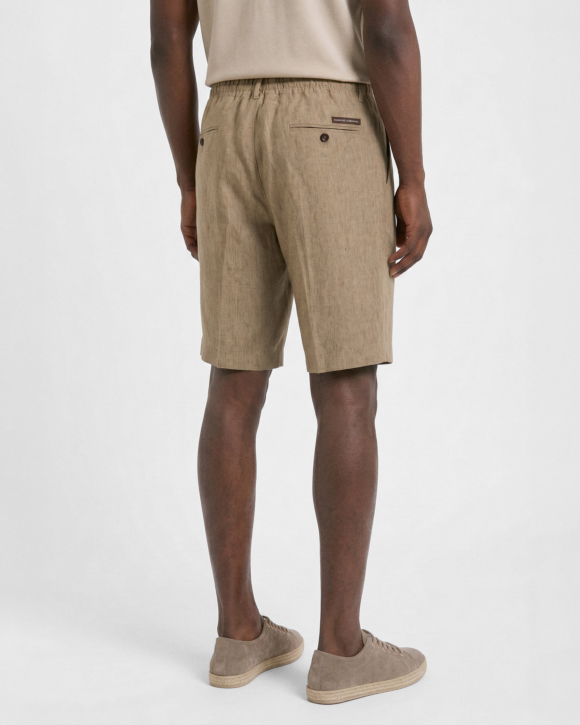 Bermuda con pinces beige | Filippo De Laurentiis