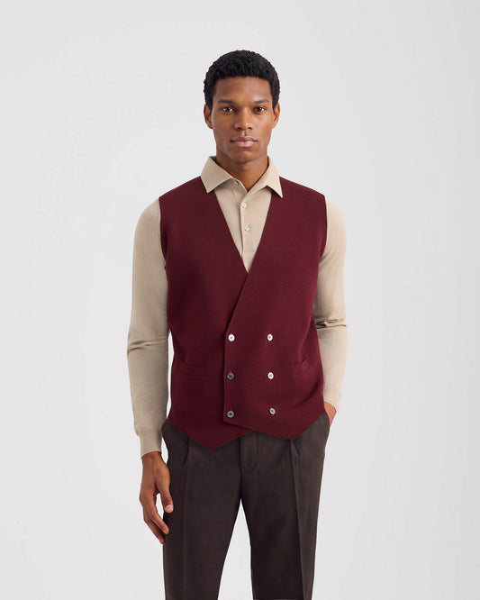 Double breasted vest RED | Filippo De Laurentiis