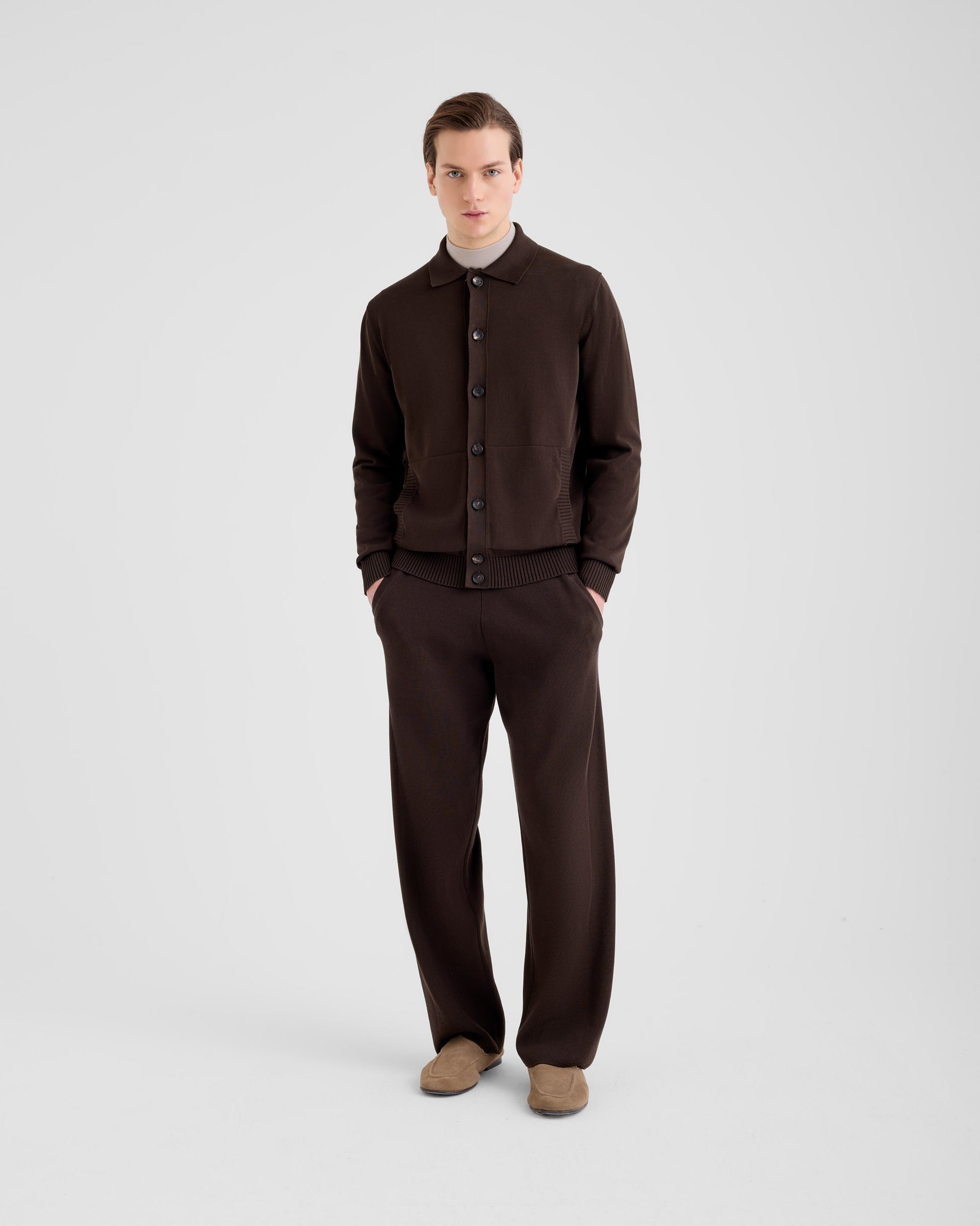 Pantalone largo Marrone | Filippo De Laurentiis