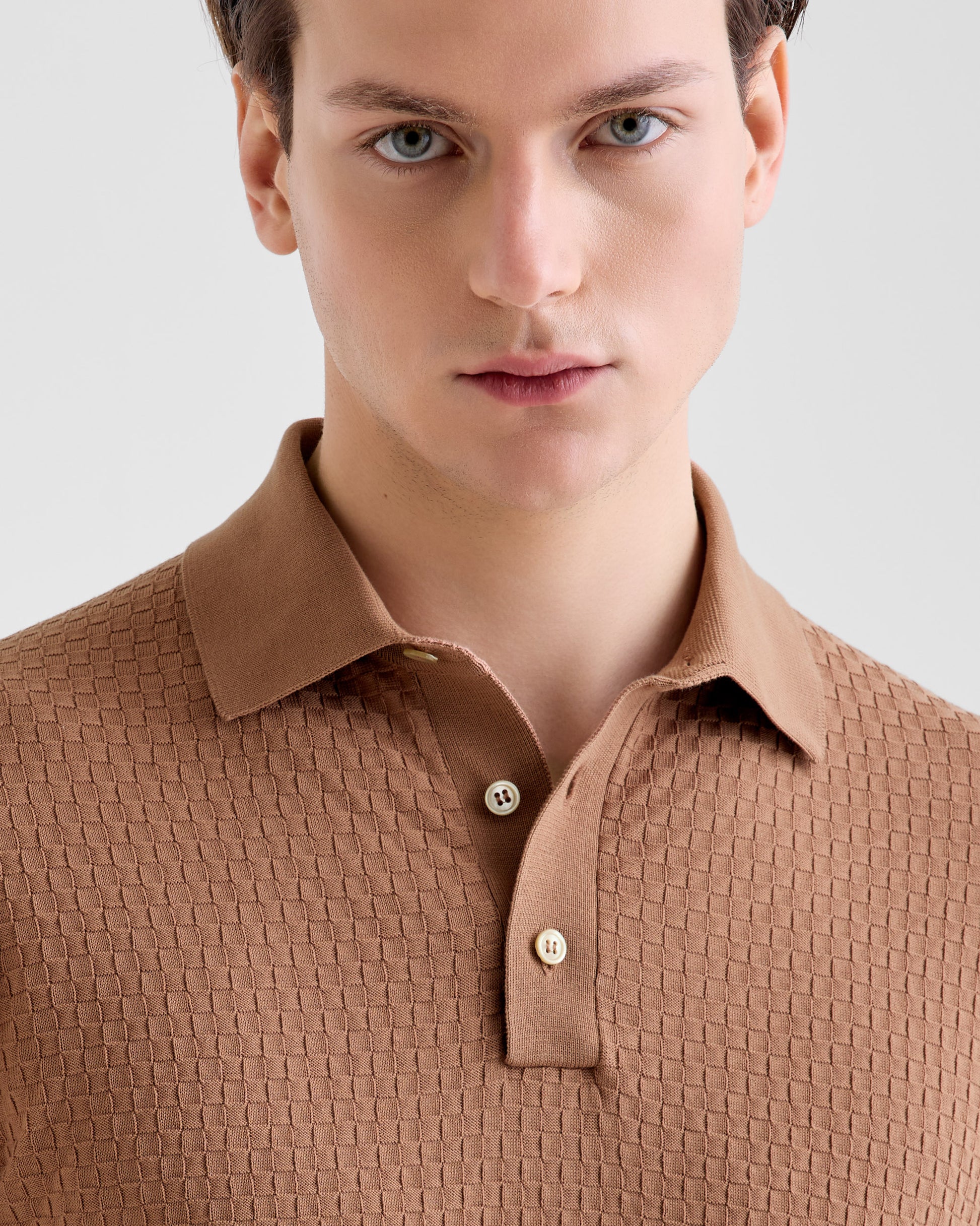 Maglia a polo Brown naturale | Filippo De Laurentiis