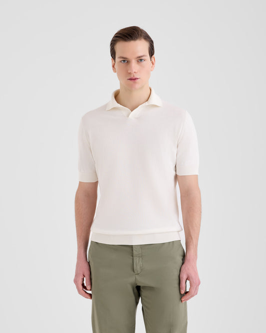 Skipper polo shirt MILK | Filippo De Laurentiis