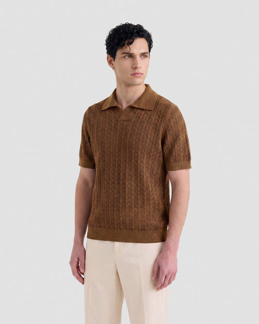 Skipper polo crochet  COLONIAL BEIGE | Filippo De Laurentiis