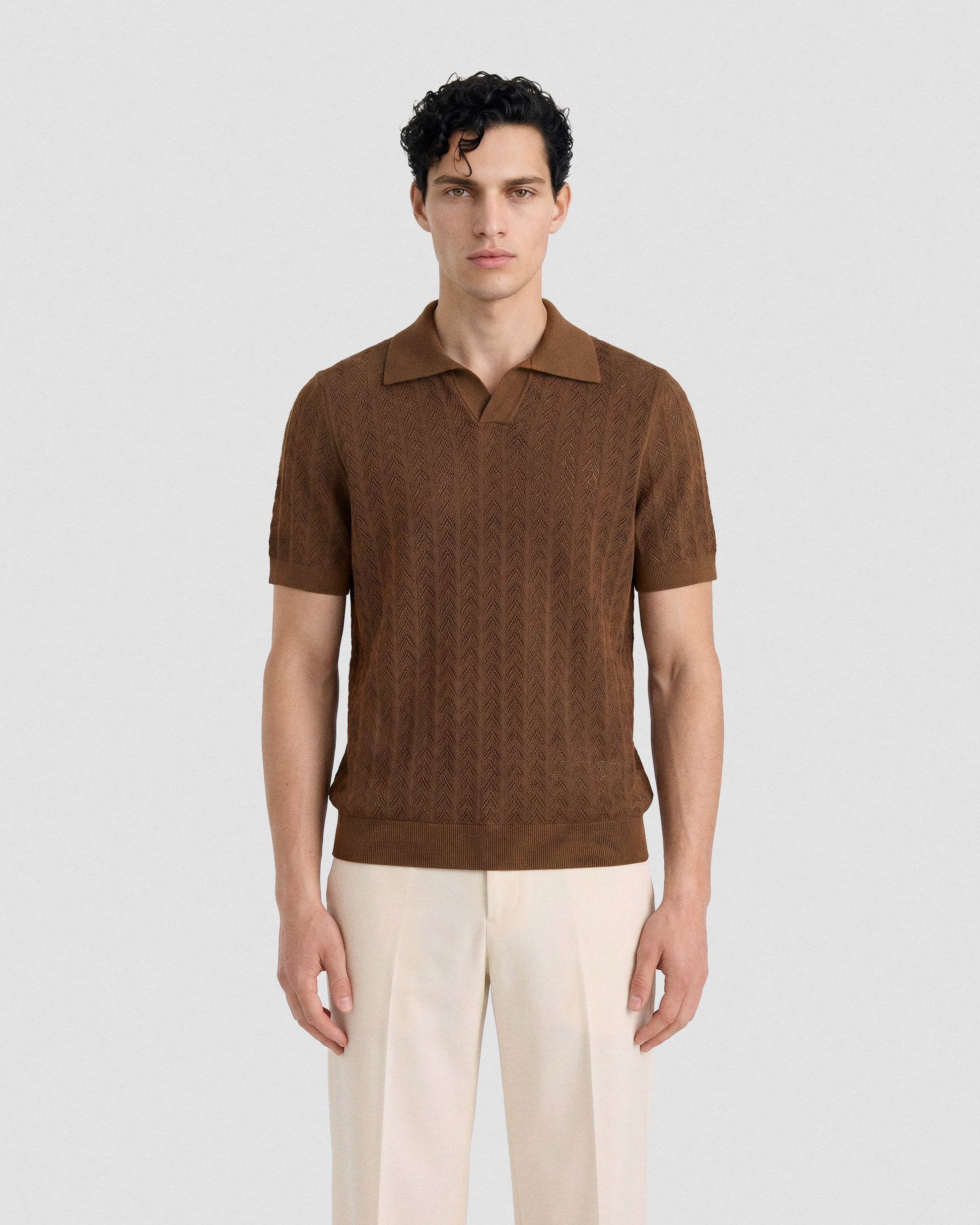Skipper polo crochet  COLONIAL BEIGE | Filippo De Laurentiis
