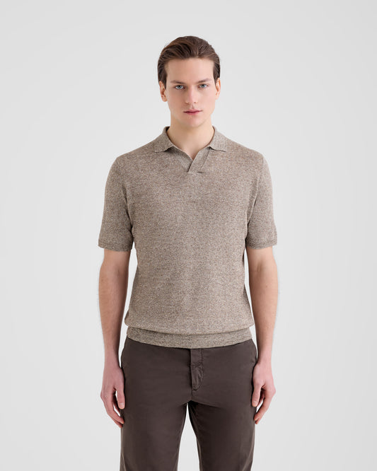 Skipper polo shirt GREIGE | Filippo De Laurentiis