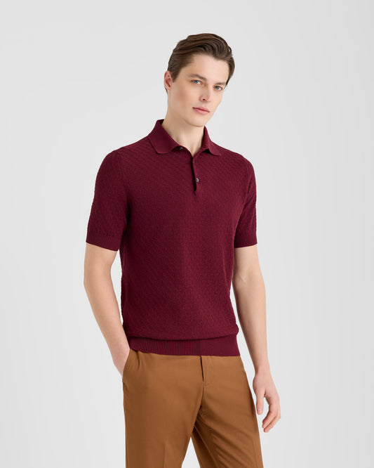 Short sleeve polo sweater |144927|