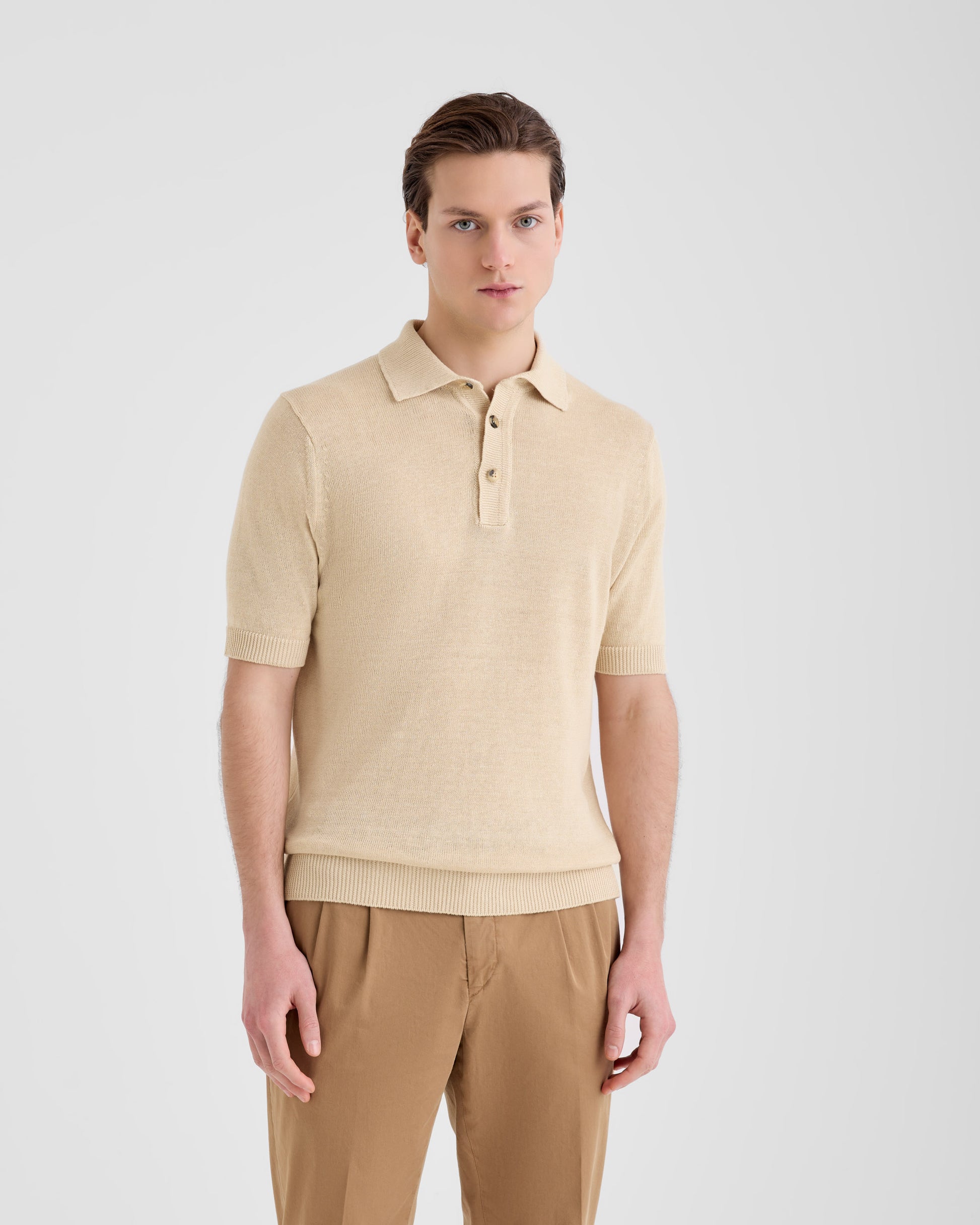 Maglia a polo Beige chiaro | Filippo De Laurentiis