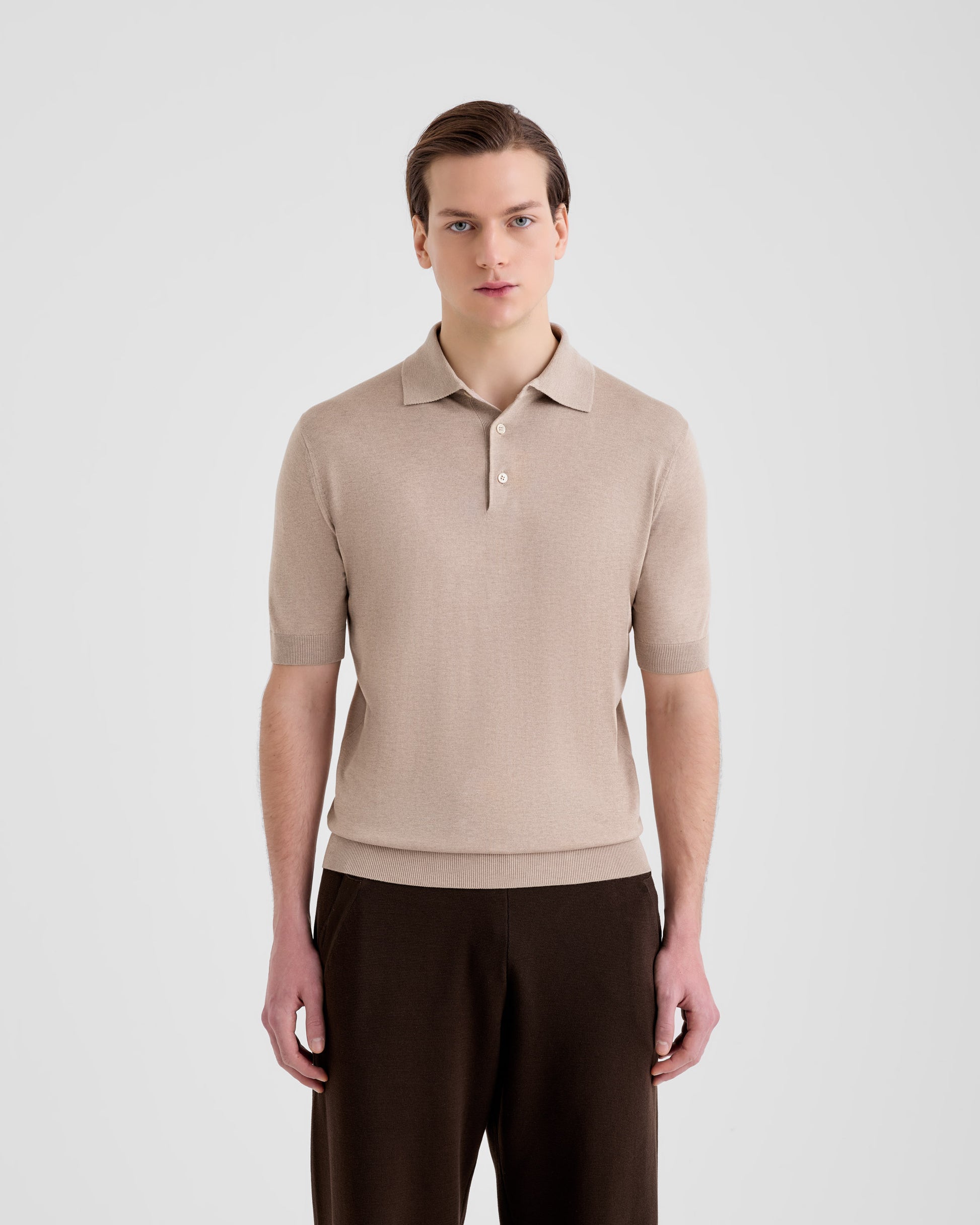 Maglia a polo Beige chiaro | Filippo De Laurentiis
