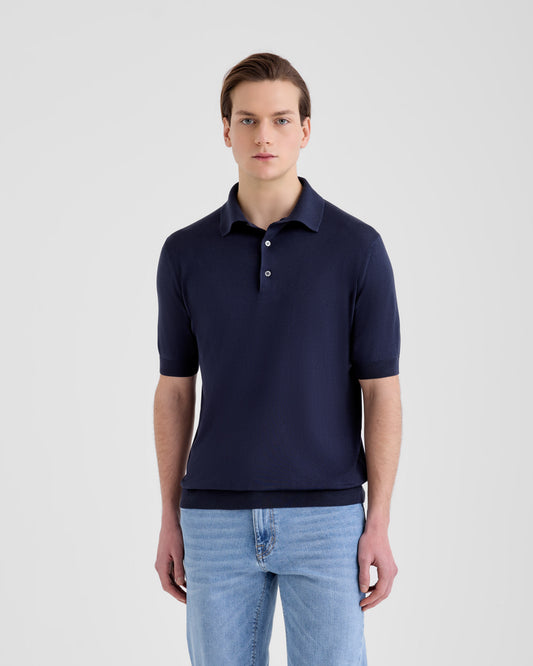 Maglia a polo Navy | Filippo De Laurentiis