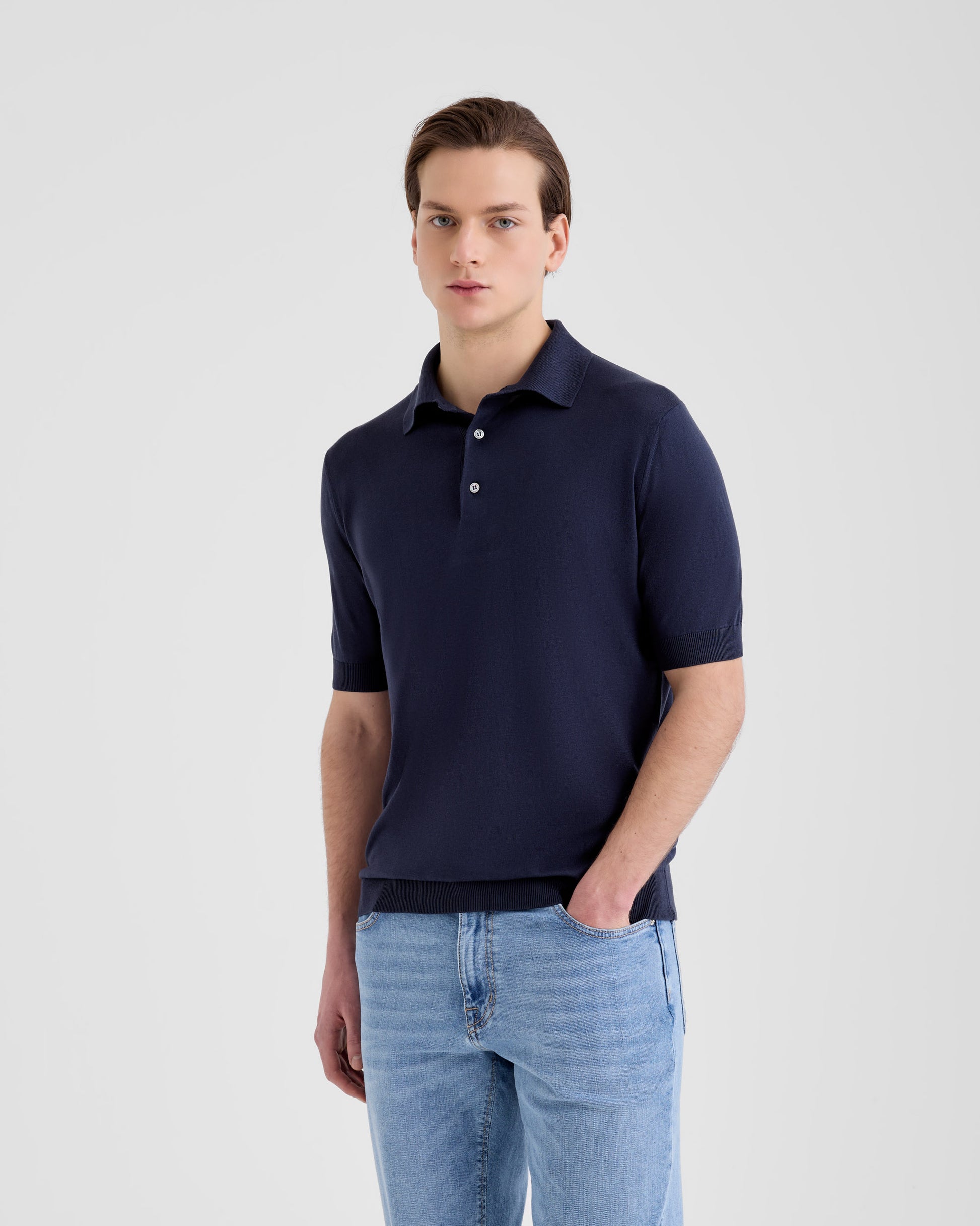 Maglia a polo Navy | Filippo De Laurentiis