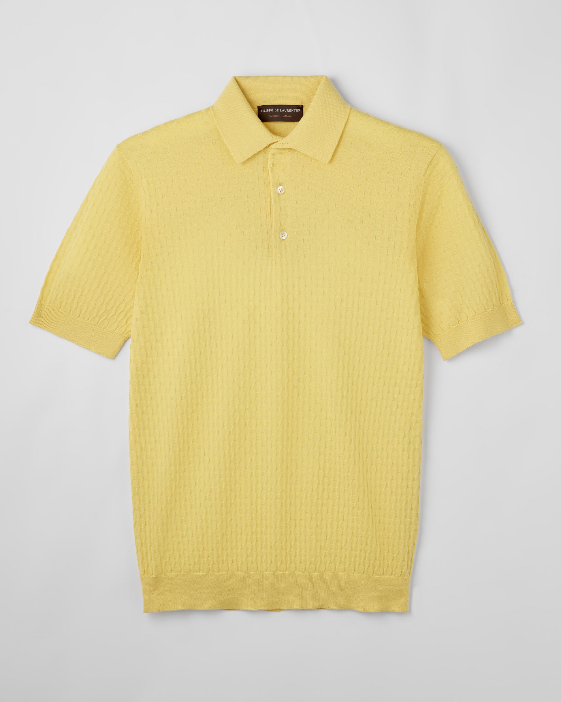 Short sleeve polo sweater Giallo | Filippo De Laurentiis