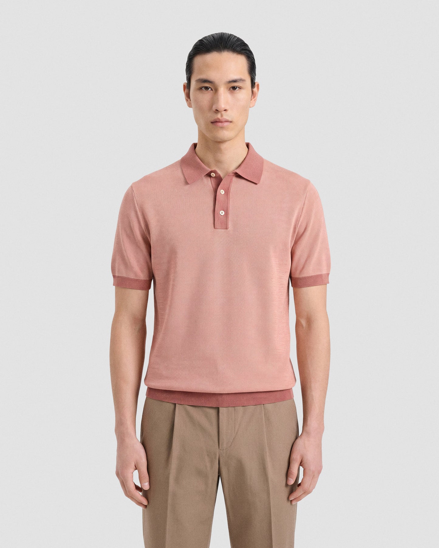 Short sleeve polo sweater |409138|