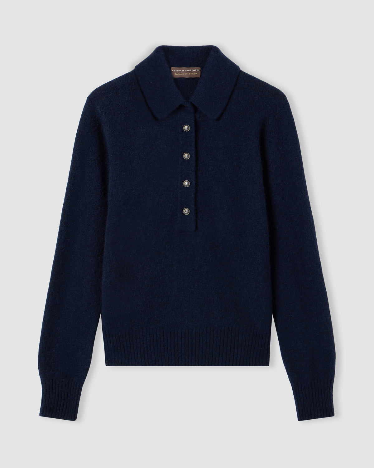 Polo manica lunga Indaco | Filippo De Laurentiis