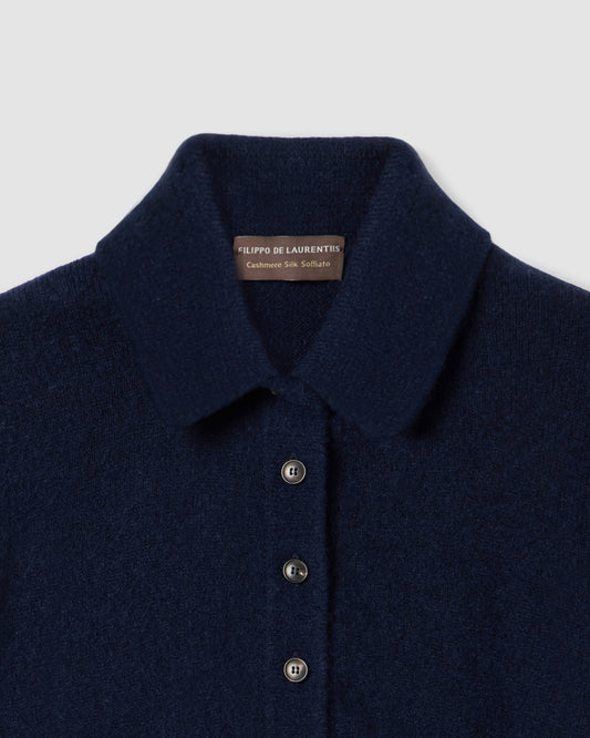 Polo manica lunga Indaco | Filippo De Laurentiis