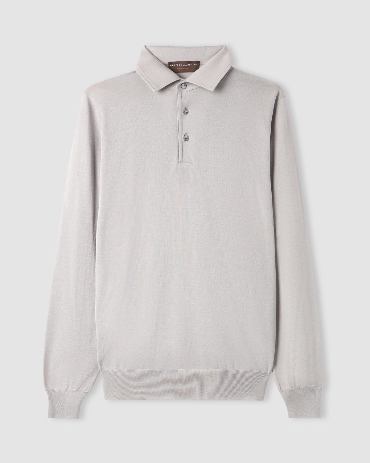 Polo paramontura manica lunga Grigio Chiaro | Filippo De Laurentiis