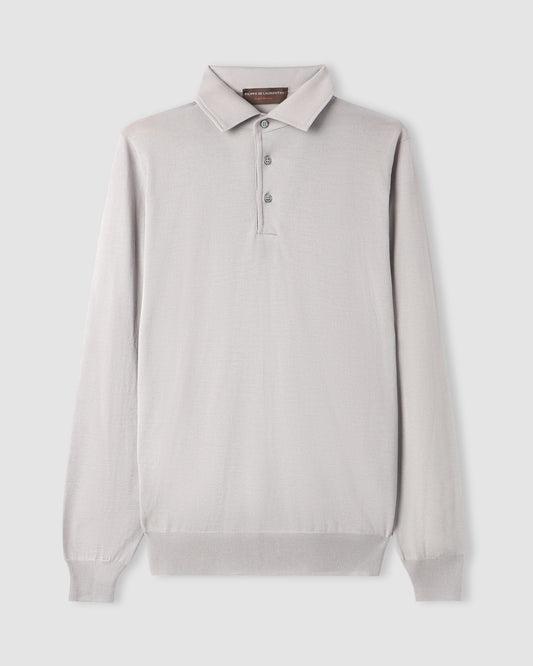 Polo paramontura manica lunga Grigio Chiaro | Filippo De Laurentiis
