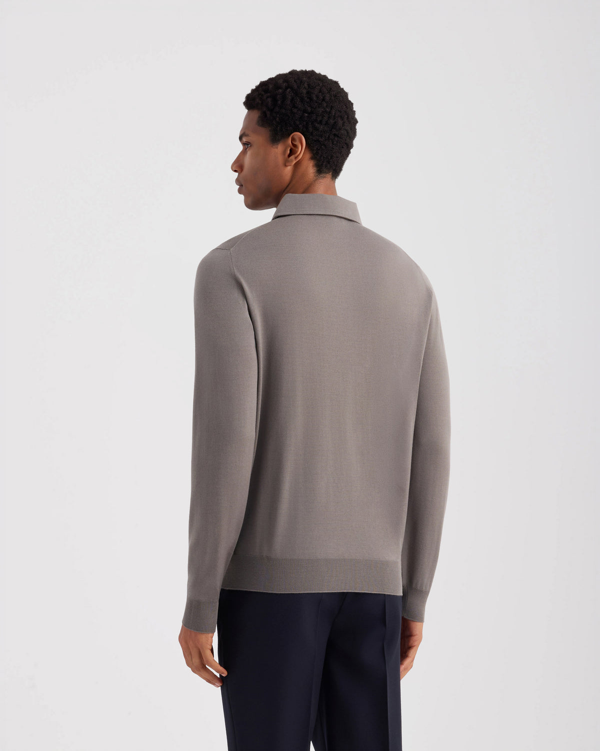 One piece collar polo sweater