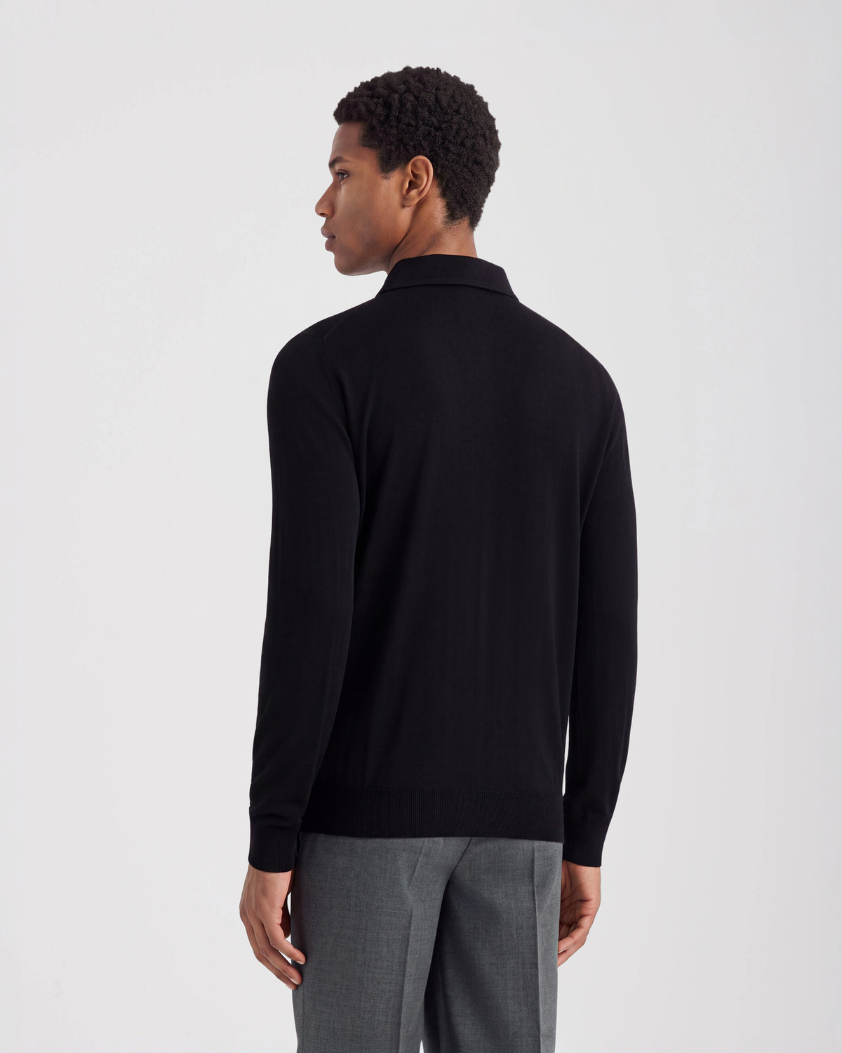 One piece collar polo sweater