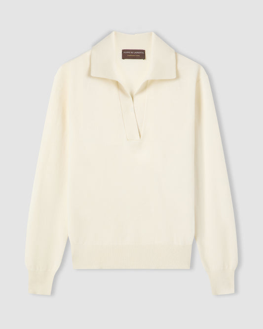 Polo skipper manica lunga Bianco ottico | Filippo De Laurentiis